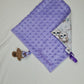 Créez Votre Doudou Coton & Minky Carré Personnalisé | 30cm | Fille