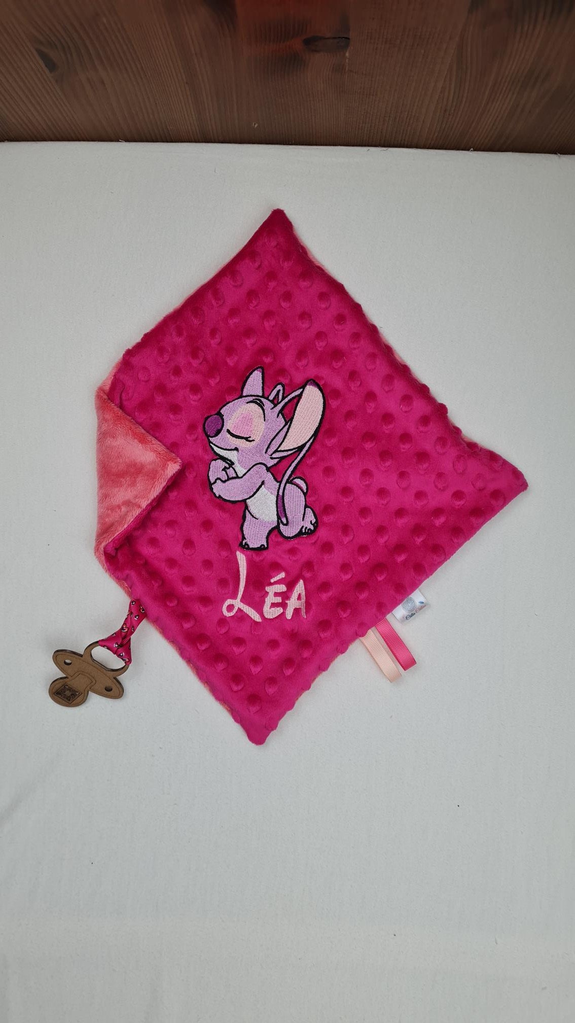 Créez Votre Doudou Minky Carré Personnalisé | 30cm | Fille