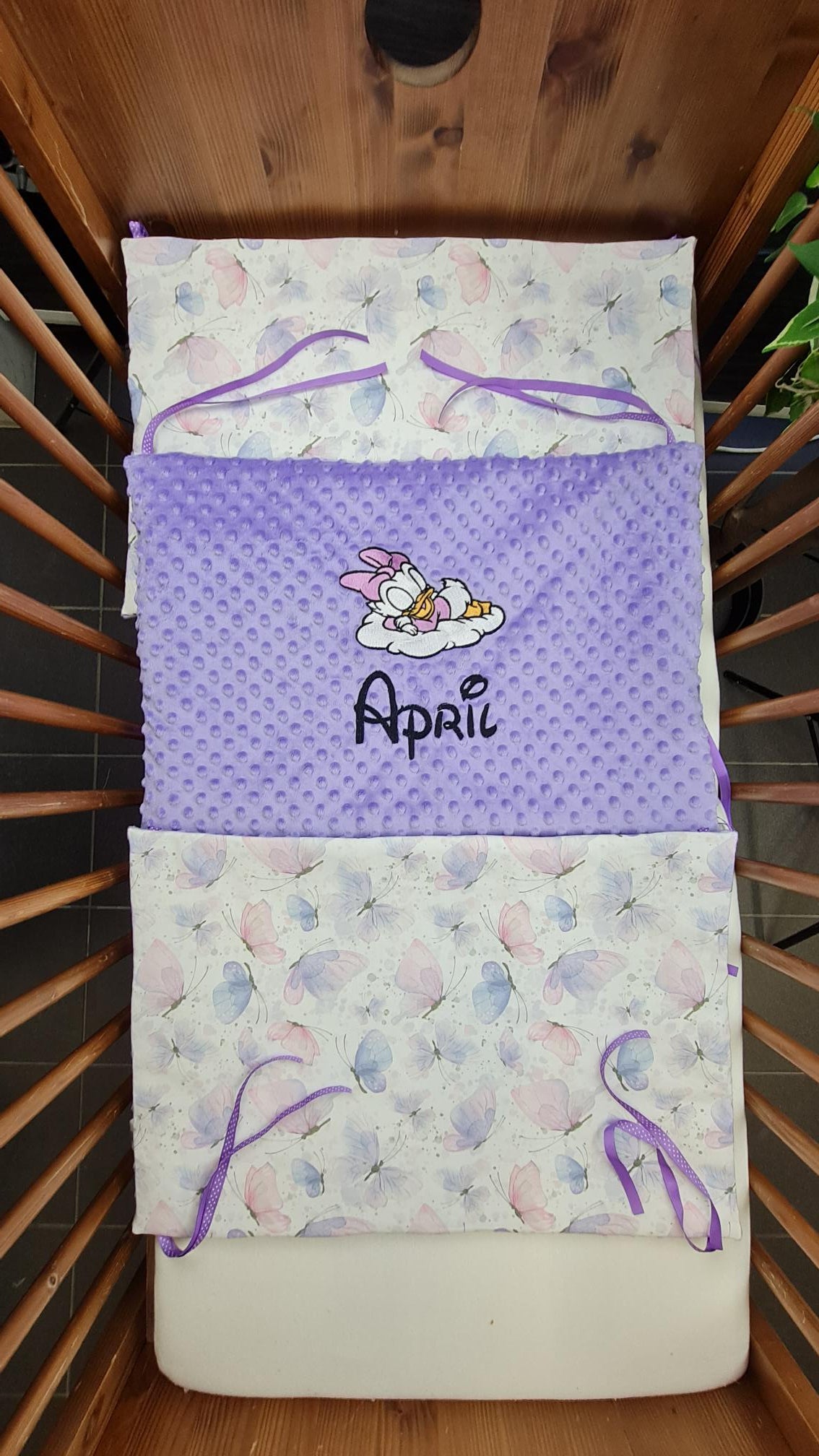 Créez Votre Tour de Lit -Minky- Personnalisé | 3 panneaux 60/70cm x 40cm | Fille