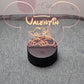 Veilleuse LED enfant personnalisée | Tête Mickey | Avec prénom et personnage