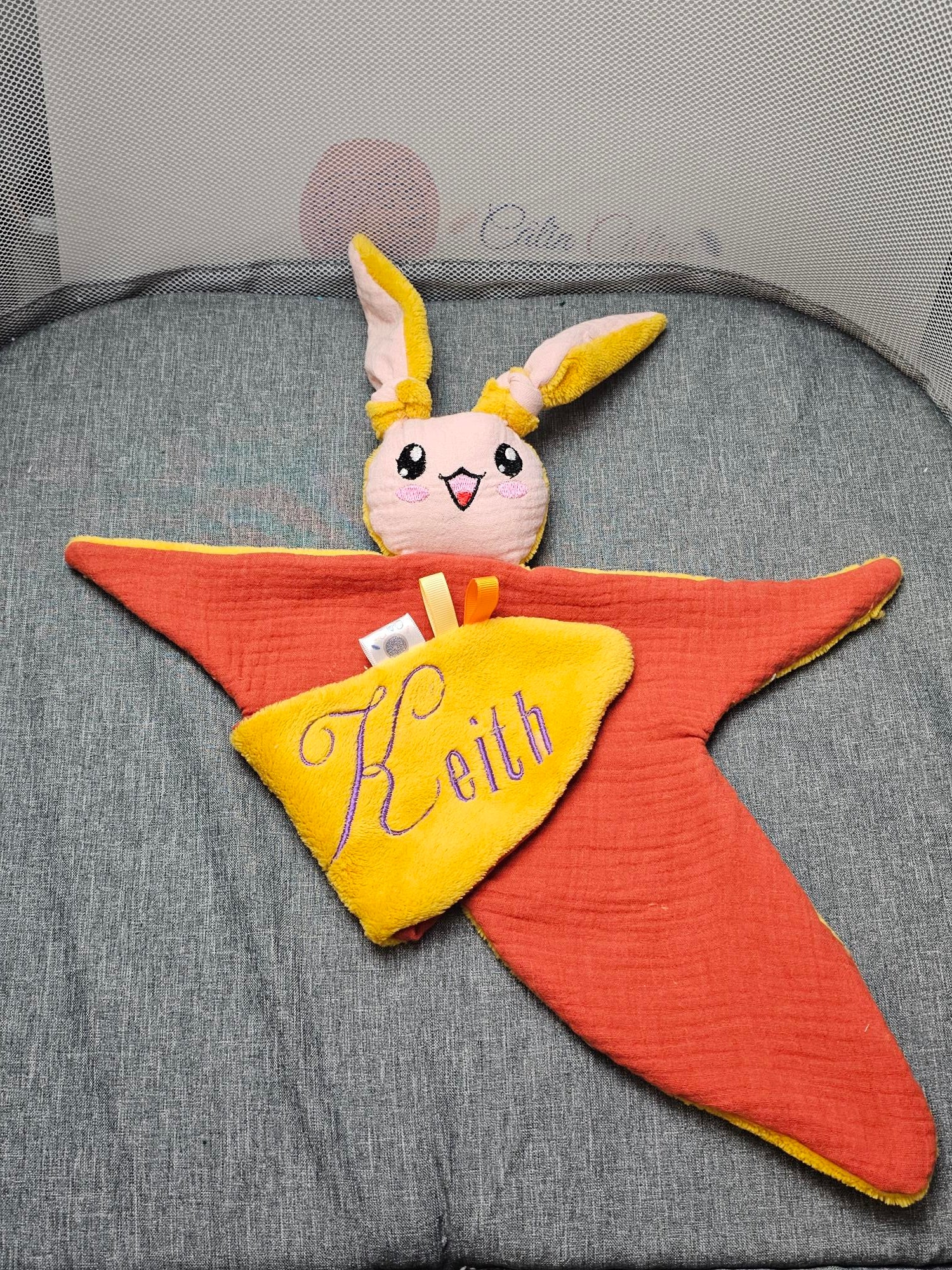 Doudou Personnalisé Garçon - Lapin - Calincaline.be