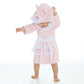 Kinderbadjas teddybeer | Roze | Gepersonaliseerd met voornaam | 3 maten