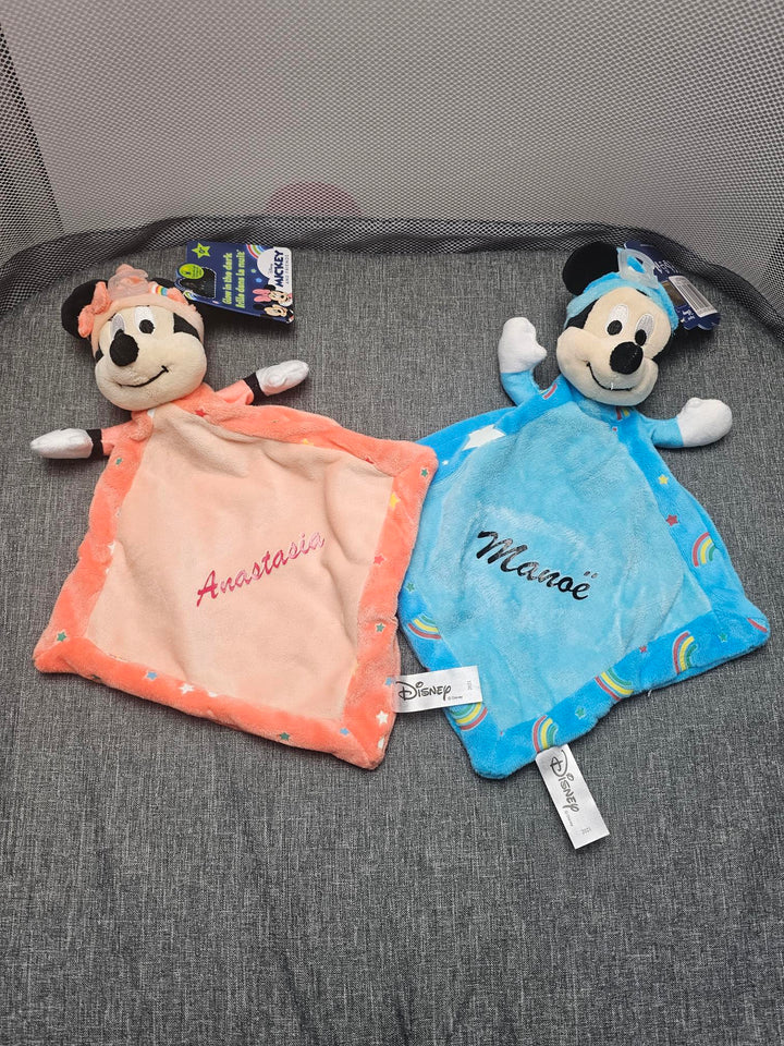 Doudou Disney Bébé Minnie Phosphorescent Personnalisé - Calincaline.be
