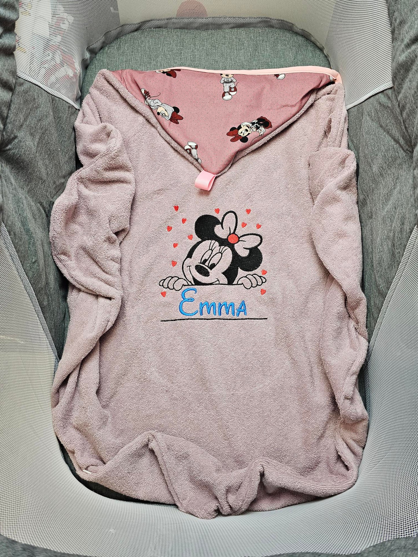 Personalized baby bathing cape 0-3 years - Girl - Calincaline.be
