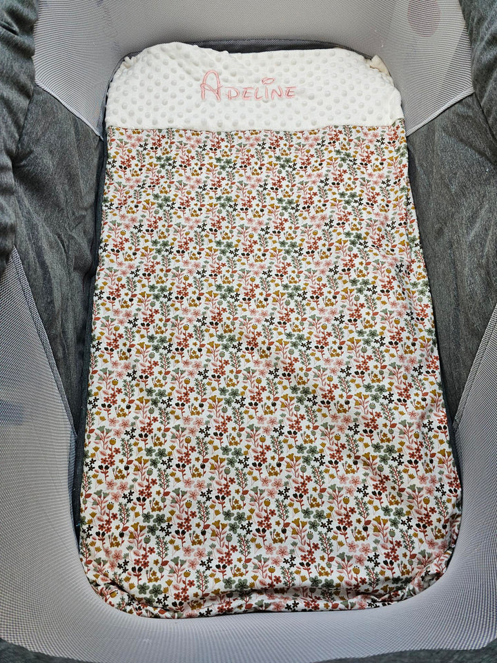 Couverture Bébé Personnalisée 70cm x 95cm | Coton et Minky Fille