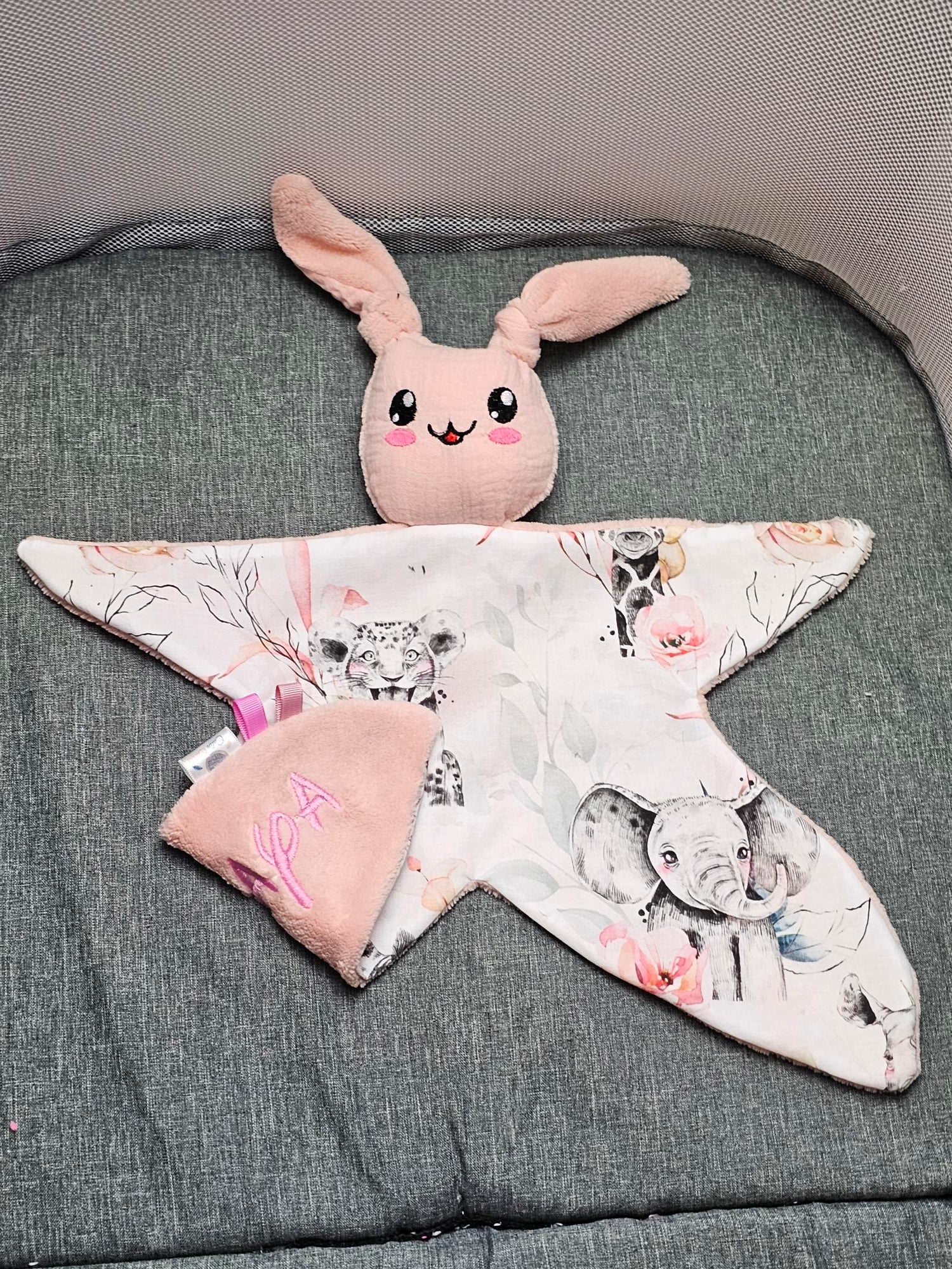 Doudou Personnalisé Fille - Lapin - Calincaline.be