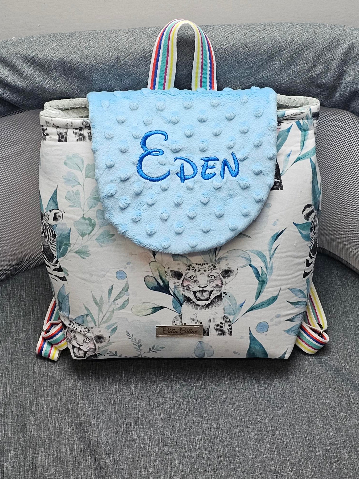 Sac à dos bébé Mink | 0-3 ans garçon | 28x23 cm | A personnaliser