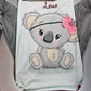 Couverture Plaid Bébé Koala Fille | 70cm x 95cm | Couleur minky au choix