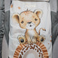 Couverture Plaid Bébé Lion | 70cm x 95cm | Couleur minky au choix
