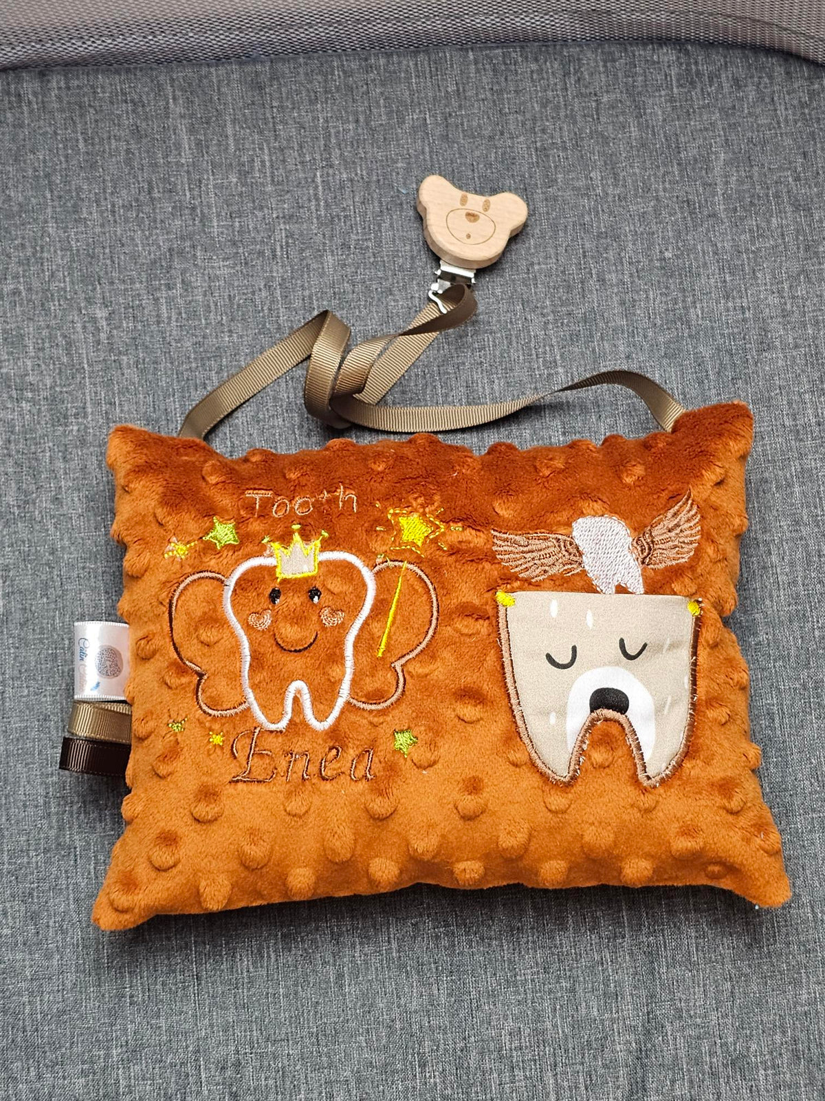 Créez Votre Coussin à dents de lait personnalisé | Modèle mixte | 21cm x 16cm