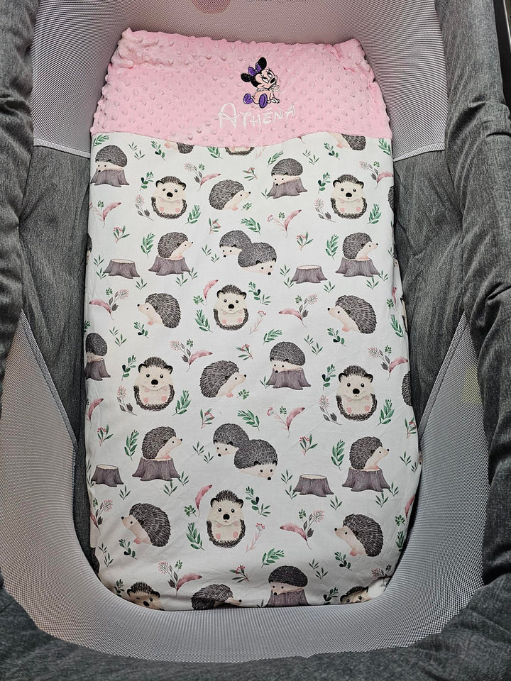 Couverture Fille 70x95 cm | Coton et Minky | 0-3 ans | A personnaliser