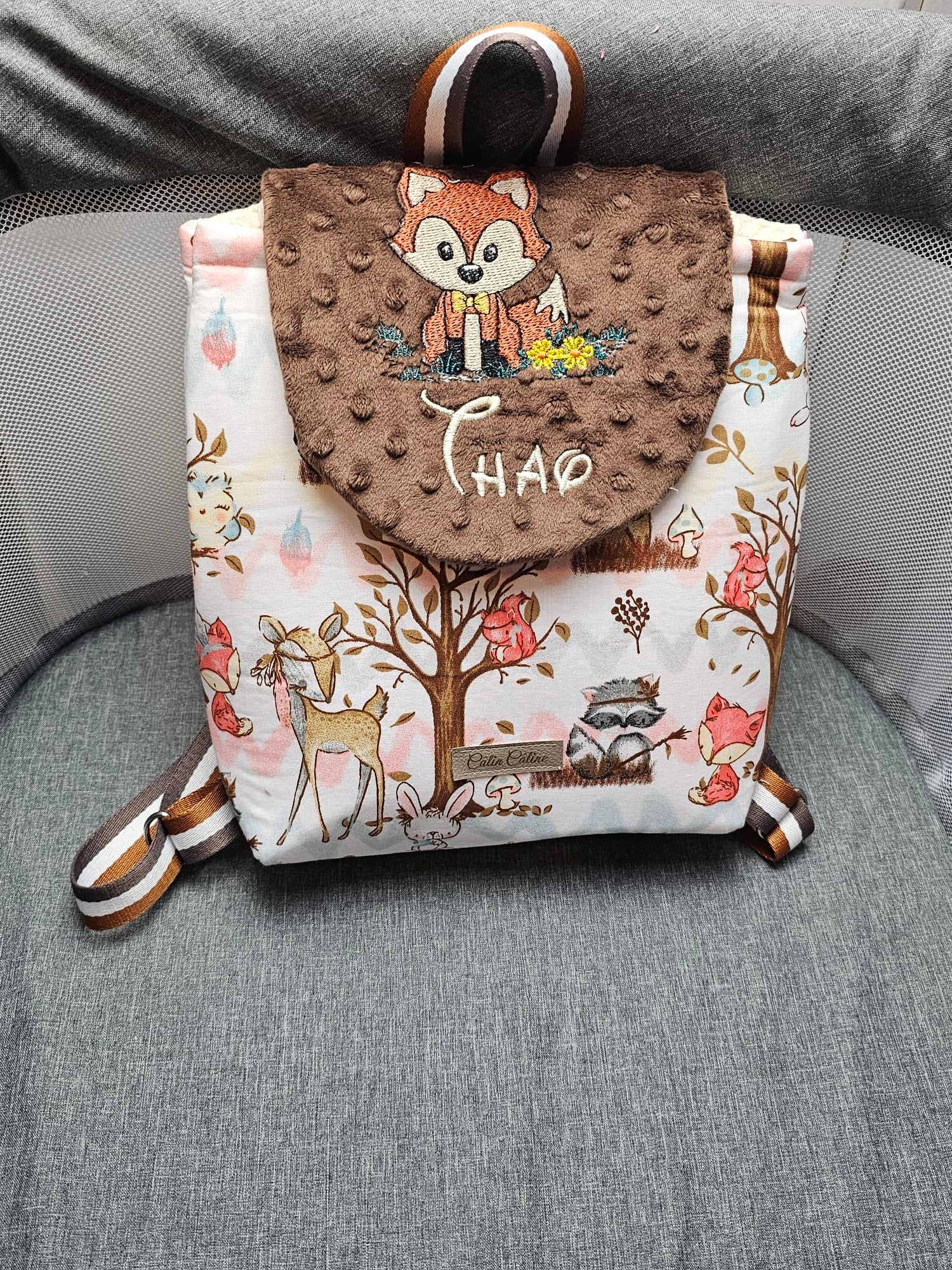 Sac à dos bébé Mink | 0-3 ans garçon | 28x23 cm | A personnaliser