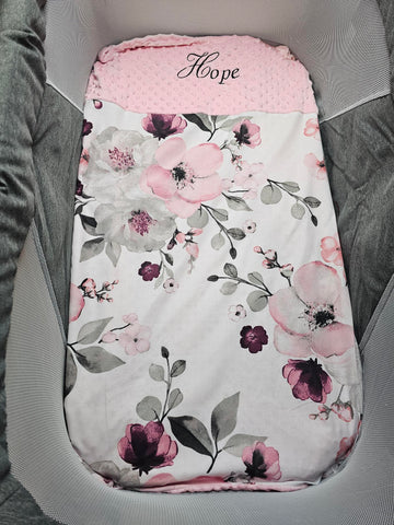 Couverture Bébé Personnalisée 70cm x 95cm | Coton et Minky Fille