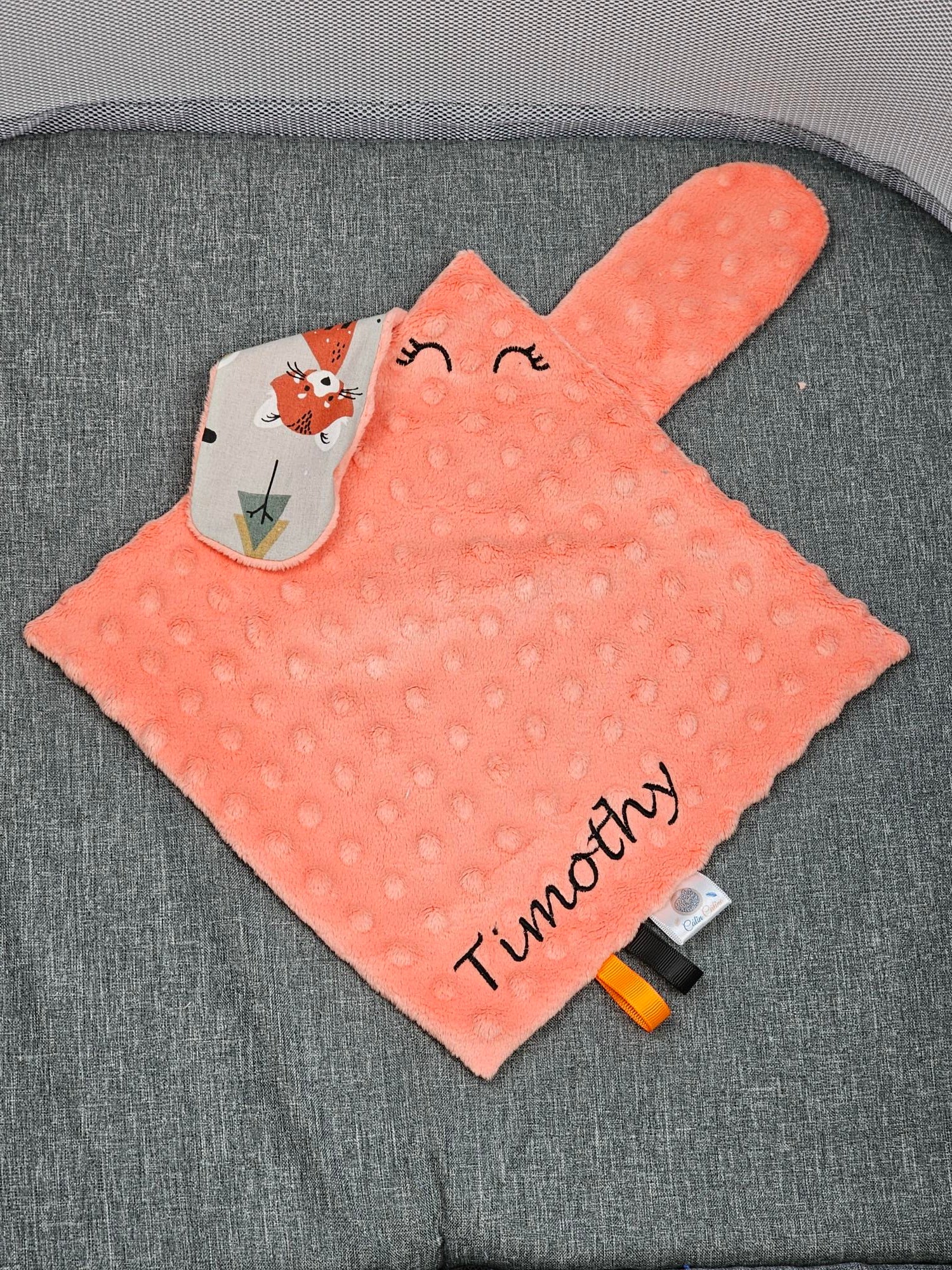 Créez Votre Doudou Carré Personnalisé | Garçon | 25cm x 25cm