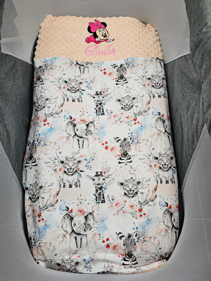 Couverture Bébé Personnalisée 70cm x 95cm | Coton et Minky Fille