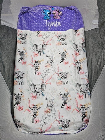 Couverture Bébé Personnalisée 70cm x 95cm | Coton et Minky Fille