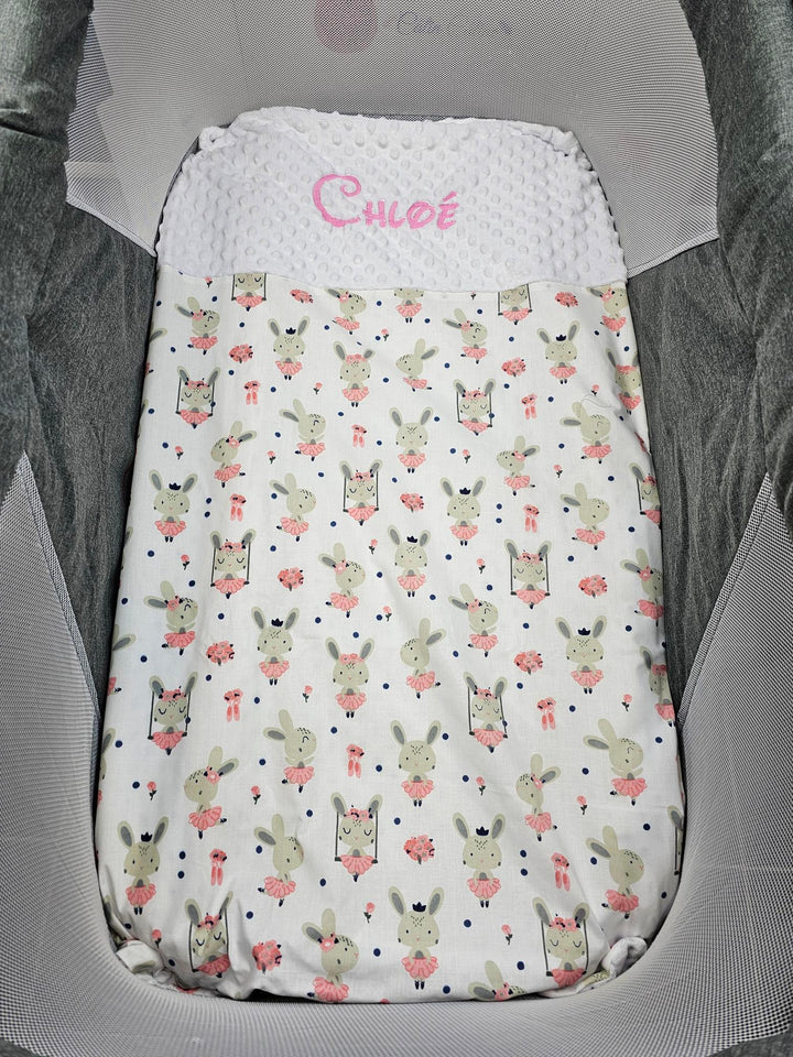 Couverture Bébé Personnalisée 70cm x 95cm | Coton et Minky Fille