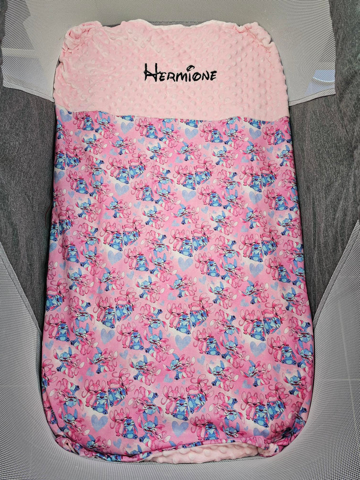 Couverture Bébé Personnalisée 70cm x 95cm | Coton et Minky Fille
