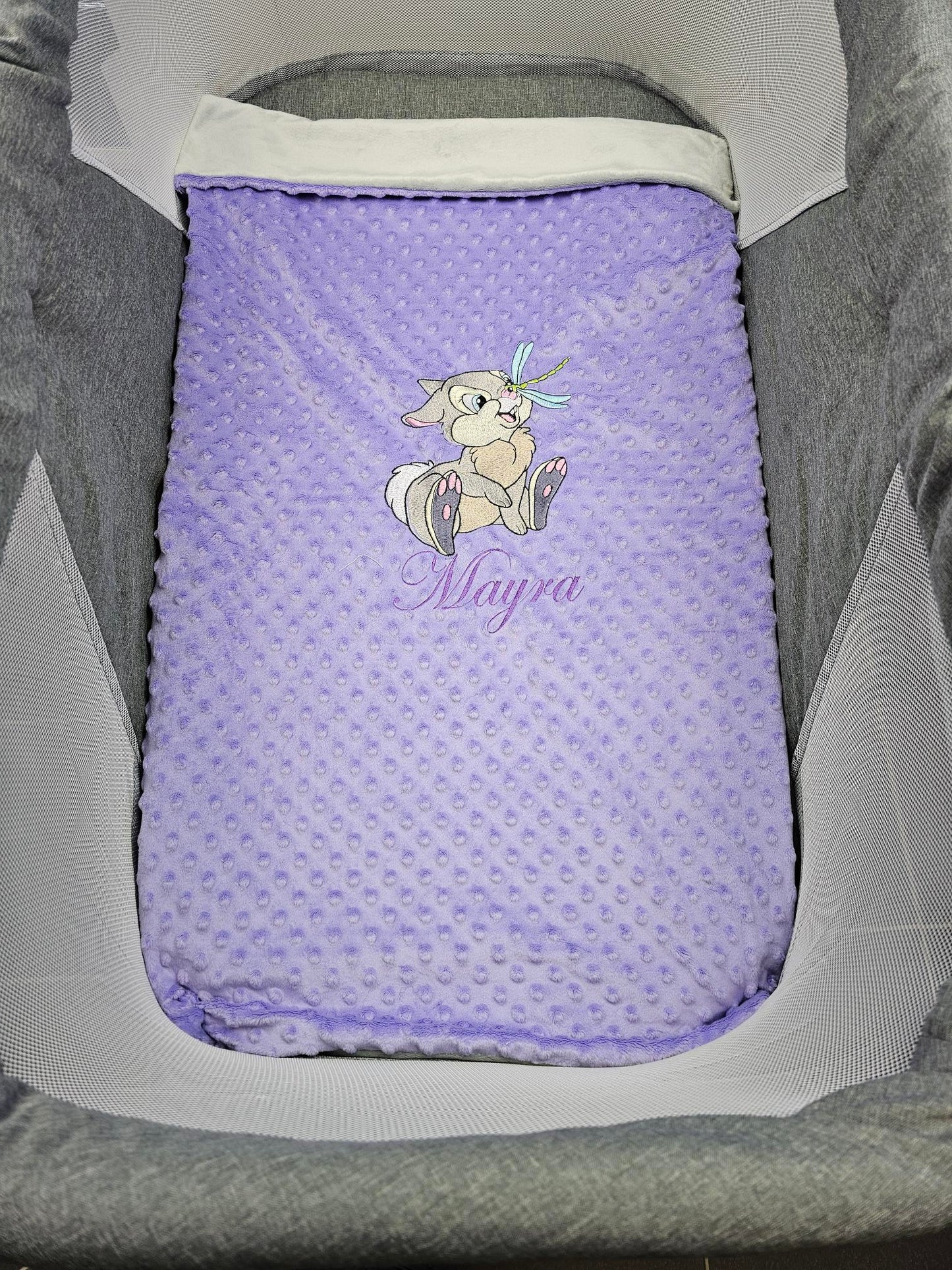 Baby blanket with personalized embroidery - Boy model - Calincaline.be