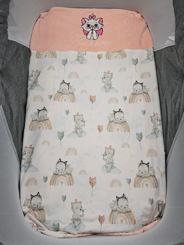 Couverture Bébé Personnalisée 70cm x 95cm | Coton et Minky Fille