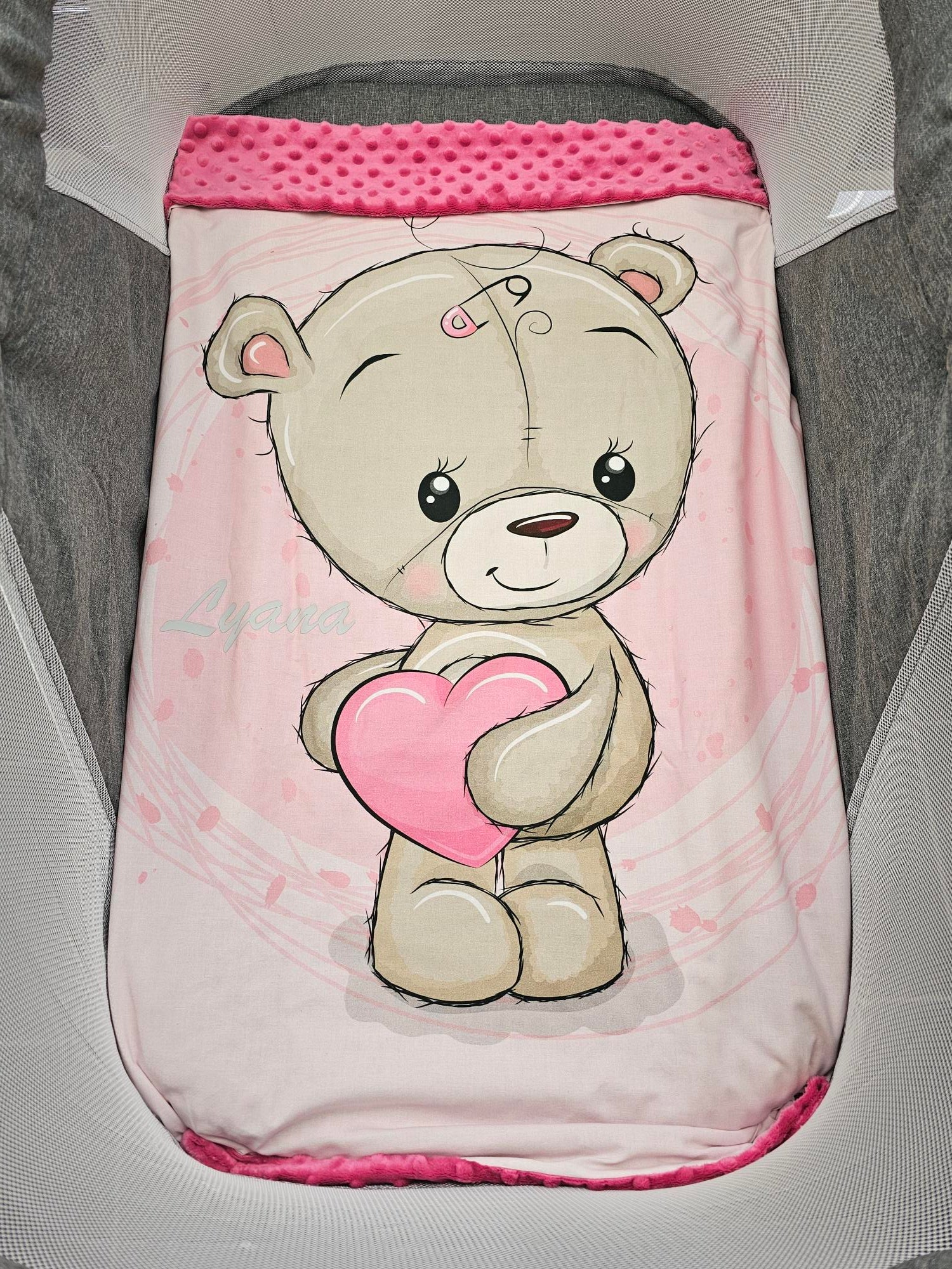 Couverture Plaid Bébé Teddy Girl | 70cm x 95cm | Couleur minky au choix - Calincaline.be
