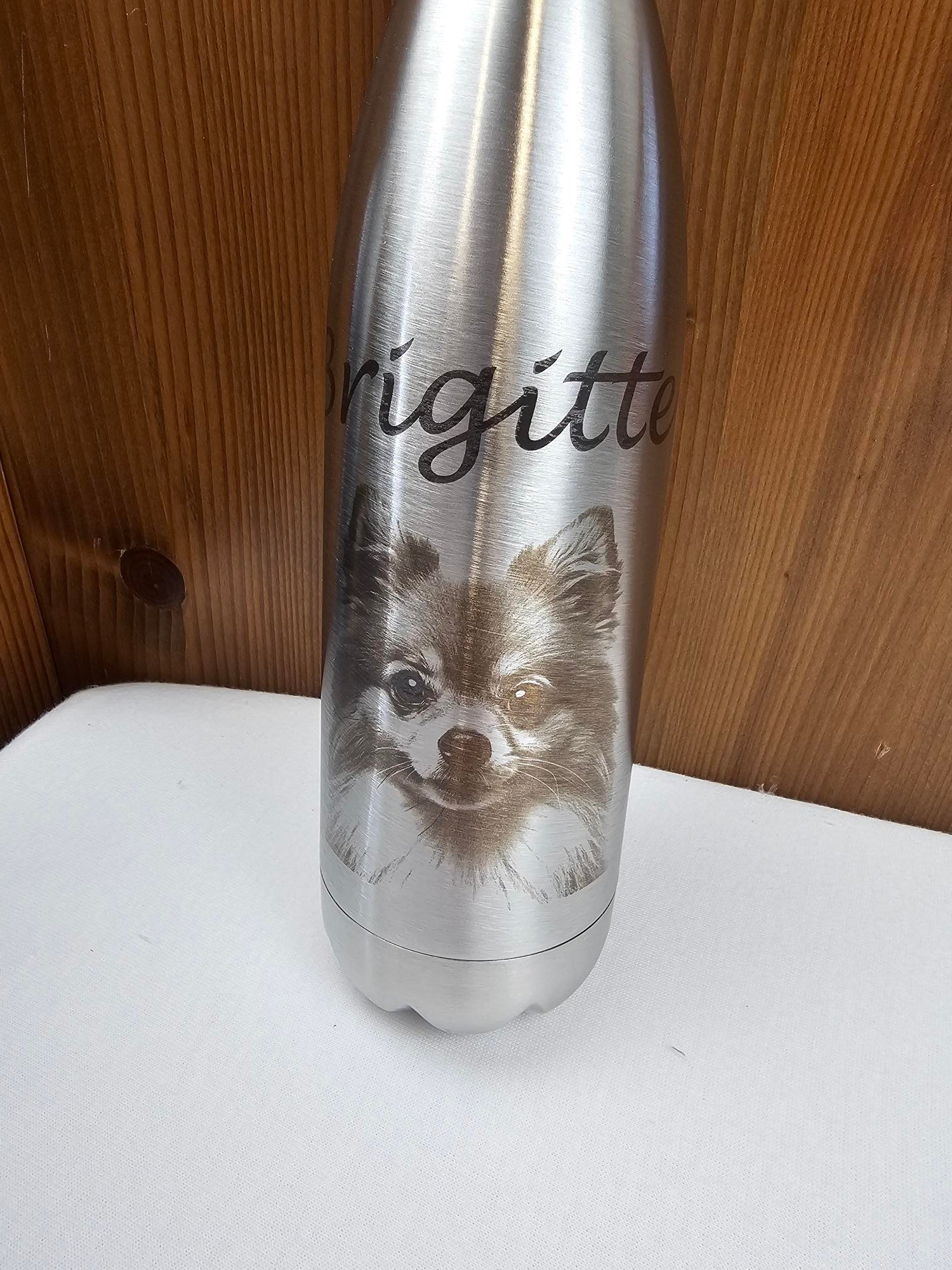 Gourde en Acier Inox 750 ml | Argent | Gravure Personnalisée - Calincaline.be