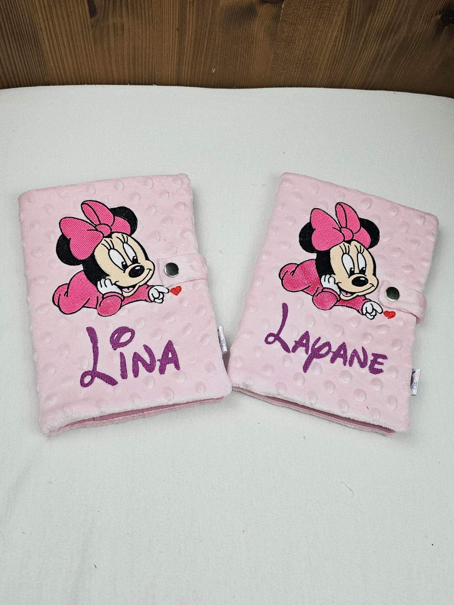 Créez Votre Protège Carnet -Minky- 23x18cm | Premium | Fille - Calincaline.be