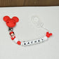 Attache Sucette A Perles En Silicone | Prénom Personnalisée | Minnie - Calincaline.be
