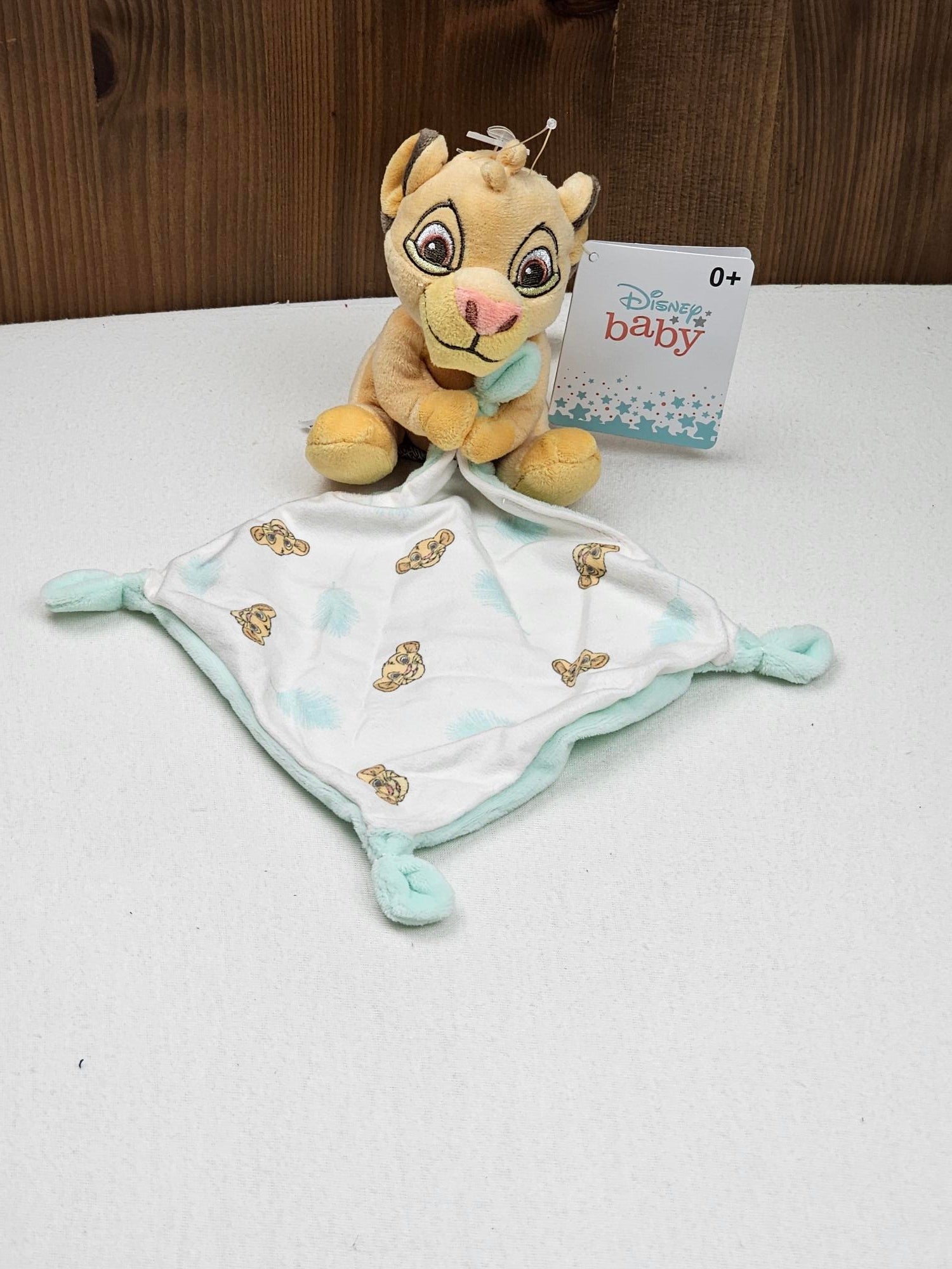 Doudou Peluche Mouchoir Disney Simba 15cm | Prénom Personnalisé