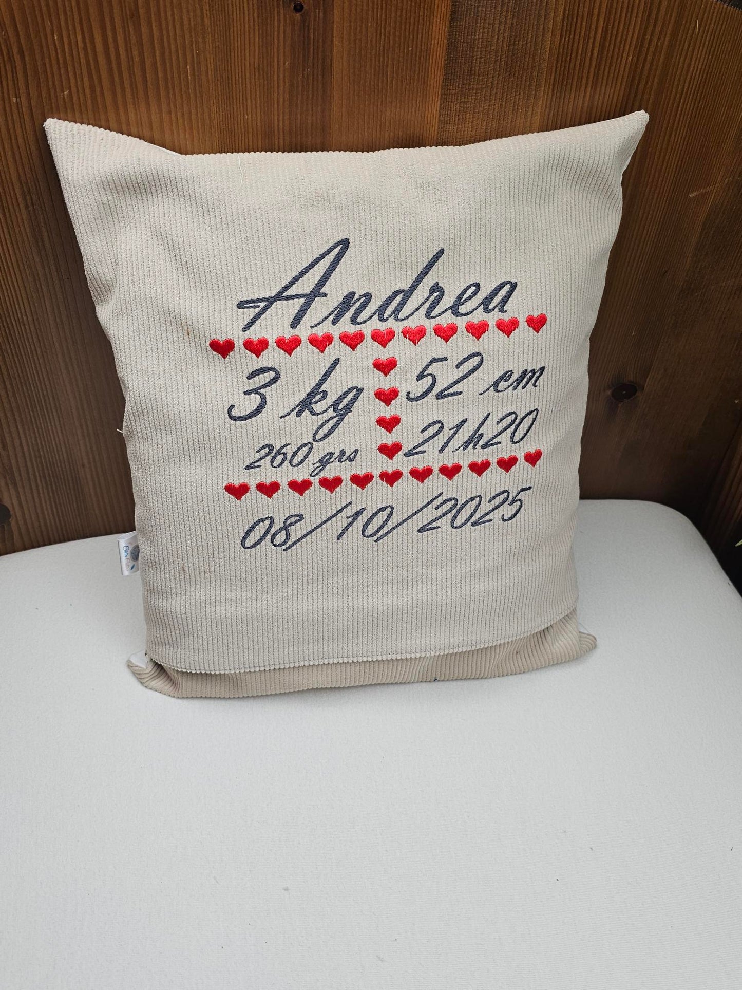 Créez Votre Coussin de naissance Vuli | Panneau au Choix | 35cm x 35cm