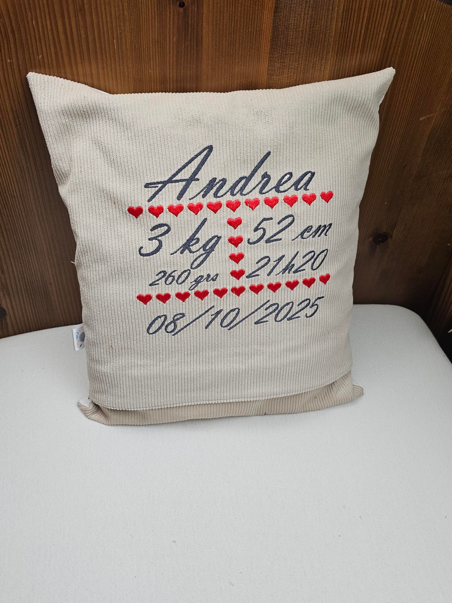 Créez Votre Coussin de naissance Vuli | Panneau au Choix | 35cm x 35cm