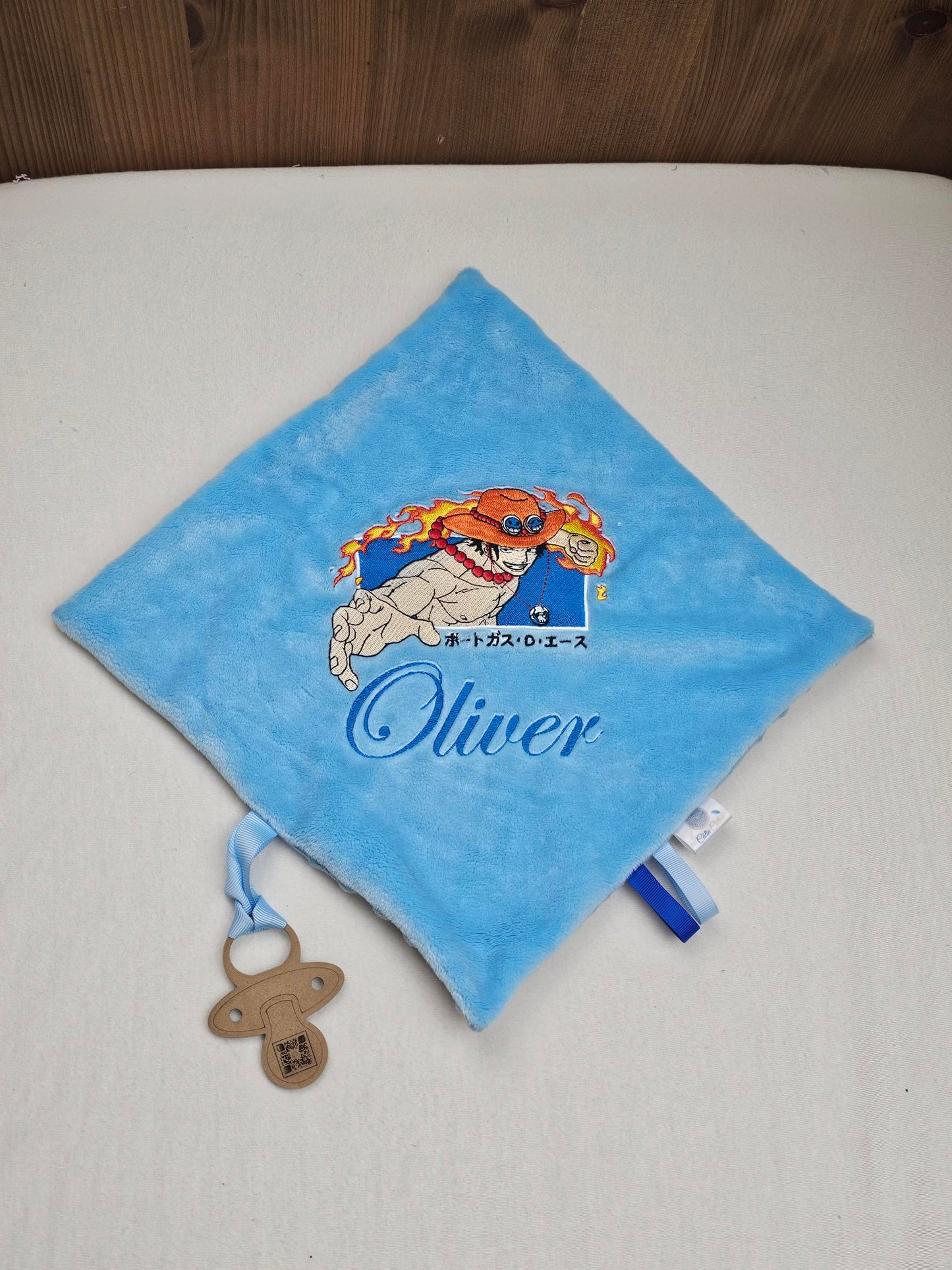 Créez Votre Doudou Minky Carré Personnalisé | 30cm | Garçon