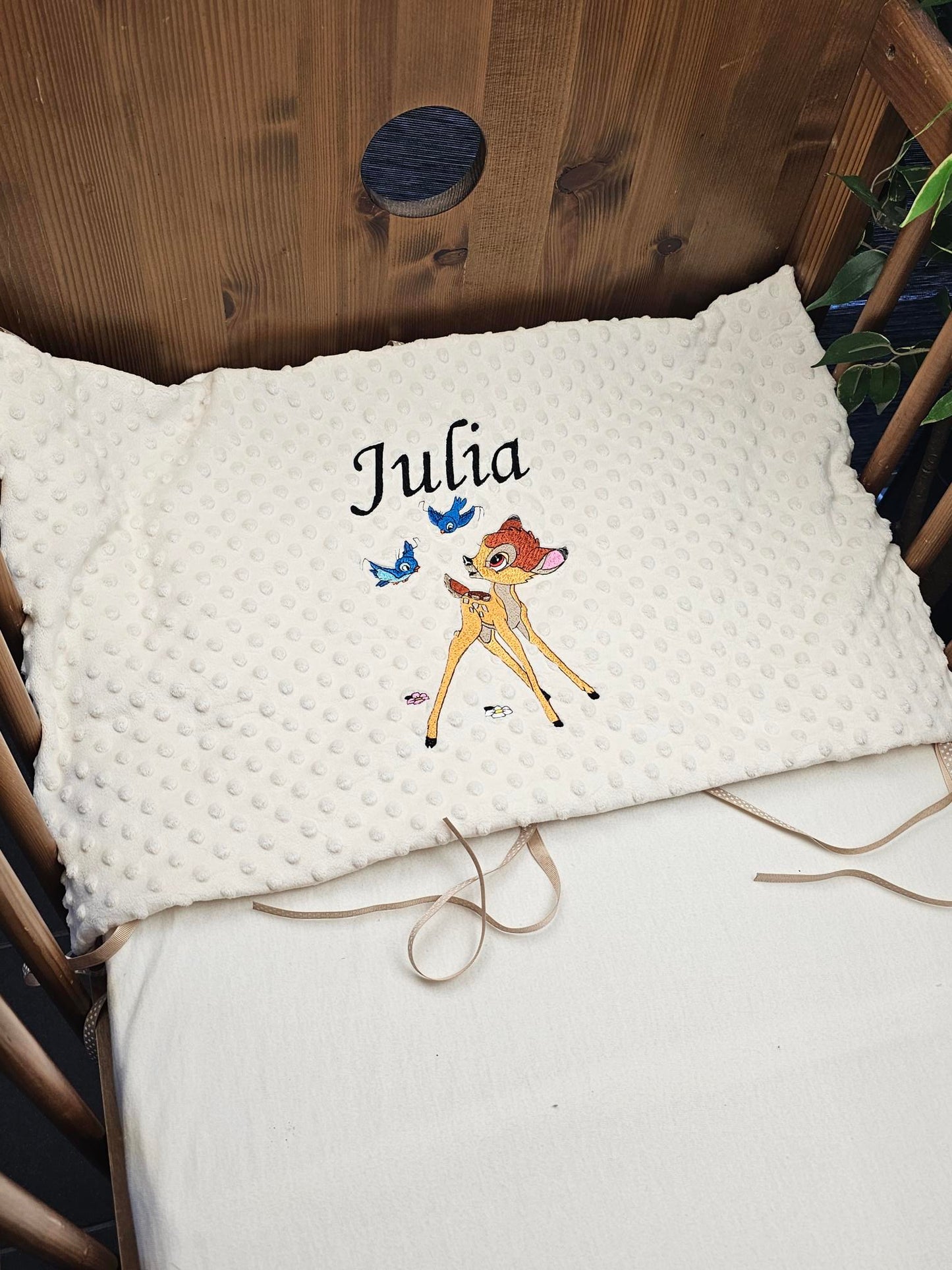 Créez Votre Tour de Lit -Minky- Personnalisé | 3 panneaux 60/70cm x 40cm | Fille