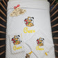 Pack Bébé Personnalisé | Couverture + Doudou 30cm + Protège carnet assortis | Garçon | Minky