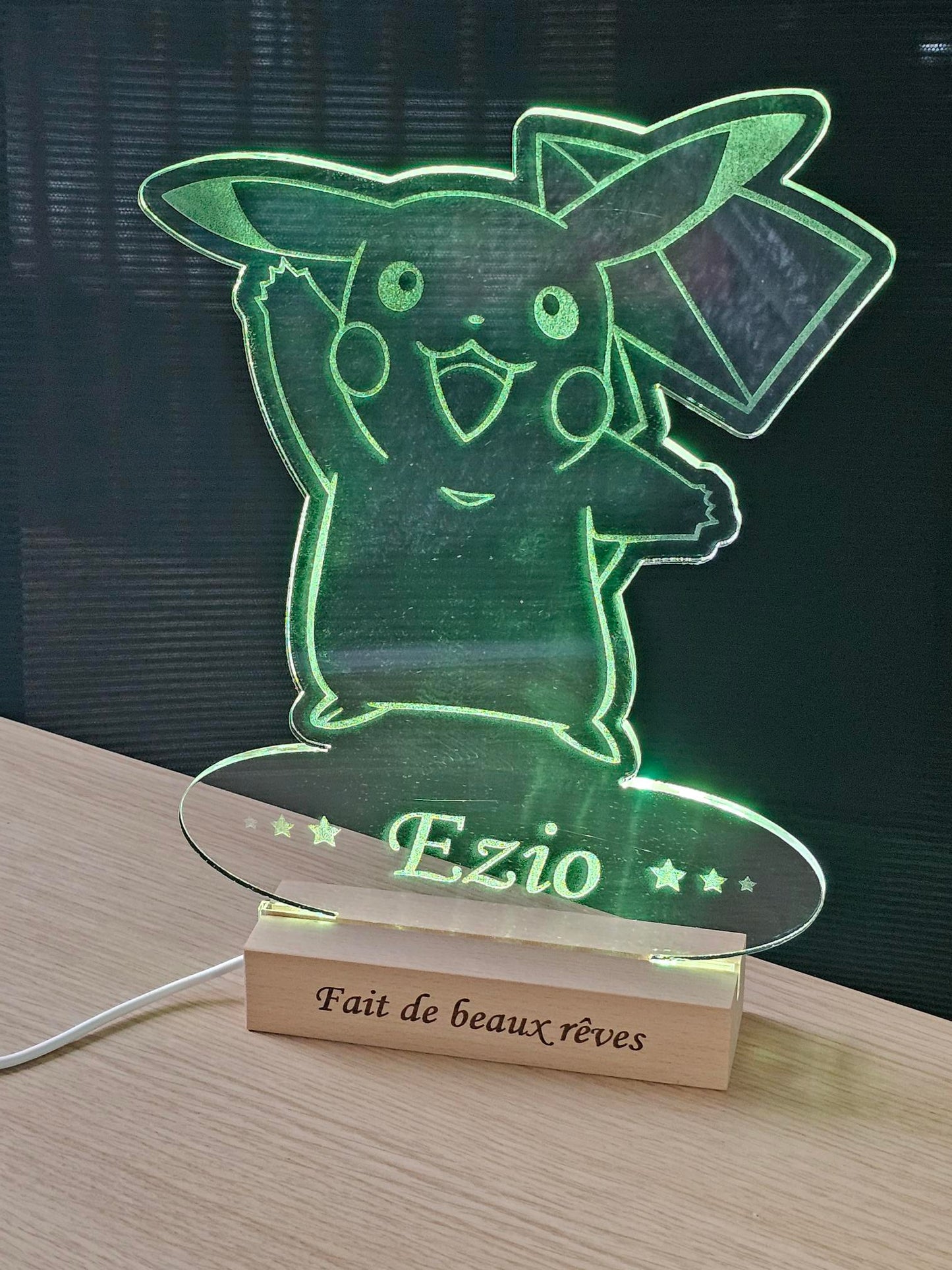 Veilleuse Lampe LED 30cm | A Personnaliser | Modèle Thème Pokemon