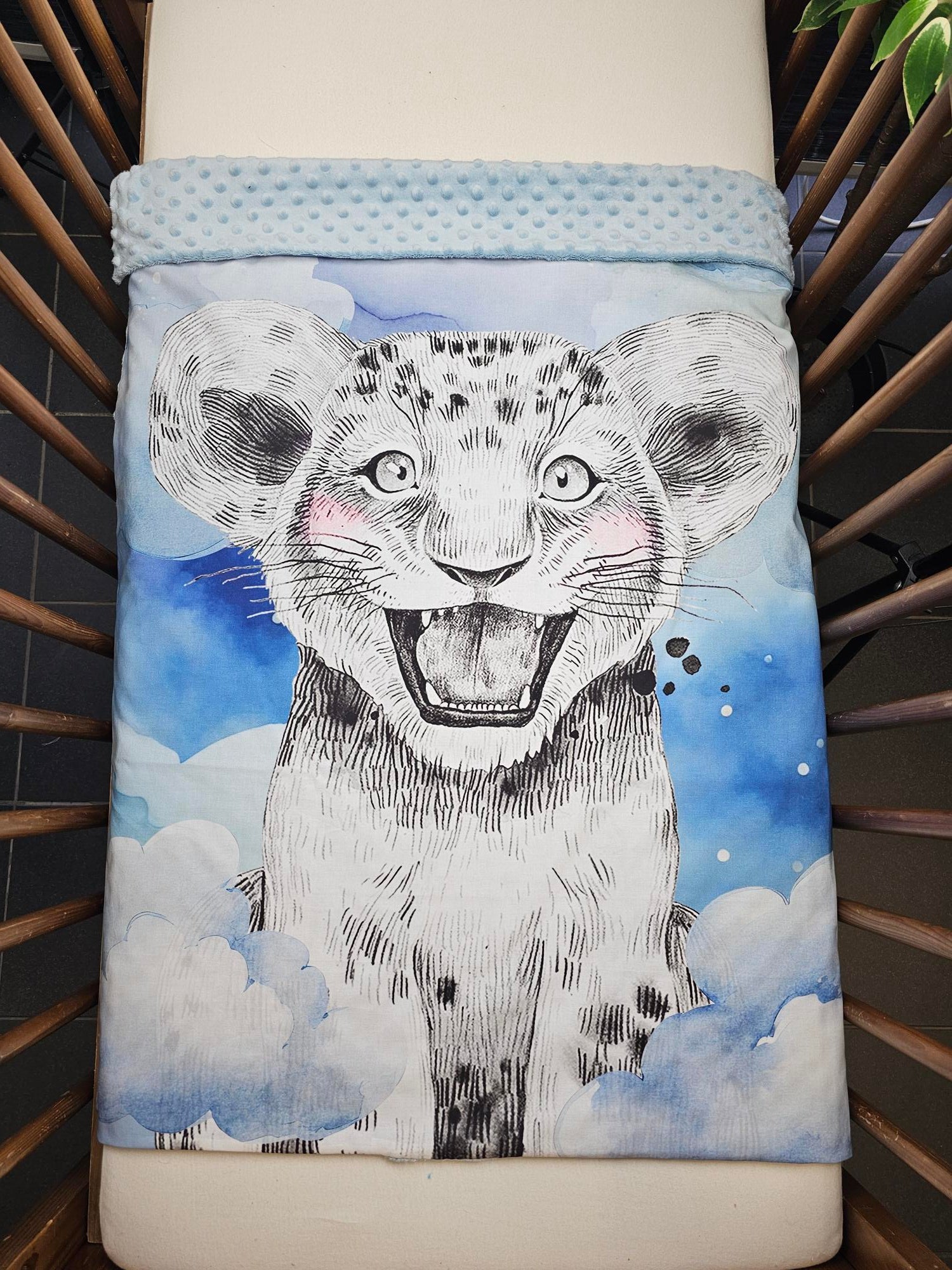 Couverture Plaid Bébé | Savane Dans Les Nuages | 70cm x 95cm | A personnaliser