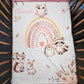 Couverture Plaid Bébé | Animaux de la forêt Boho | 70cm x 95cm | A Personnaliser