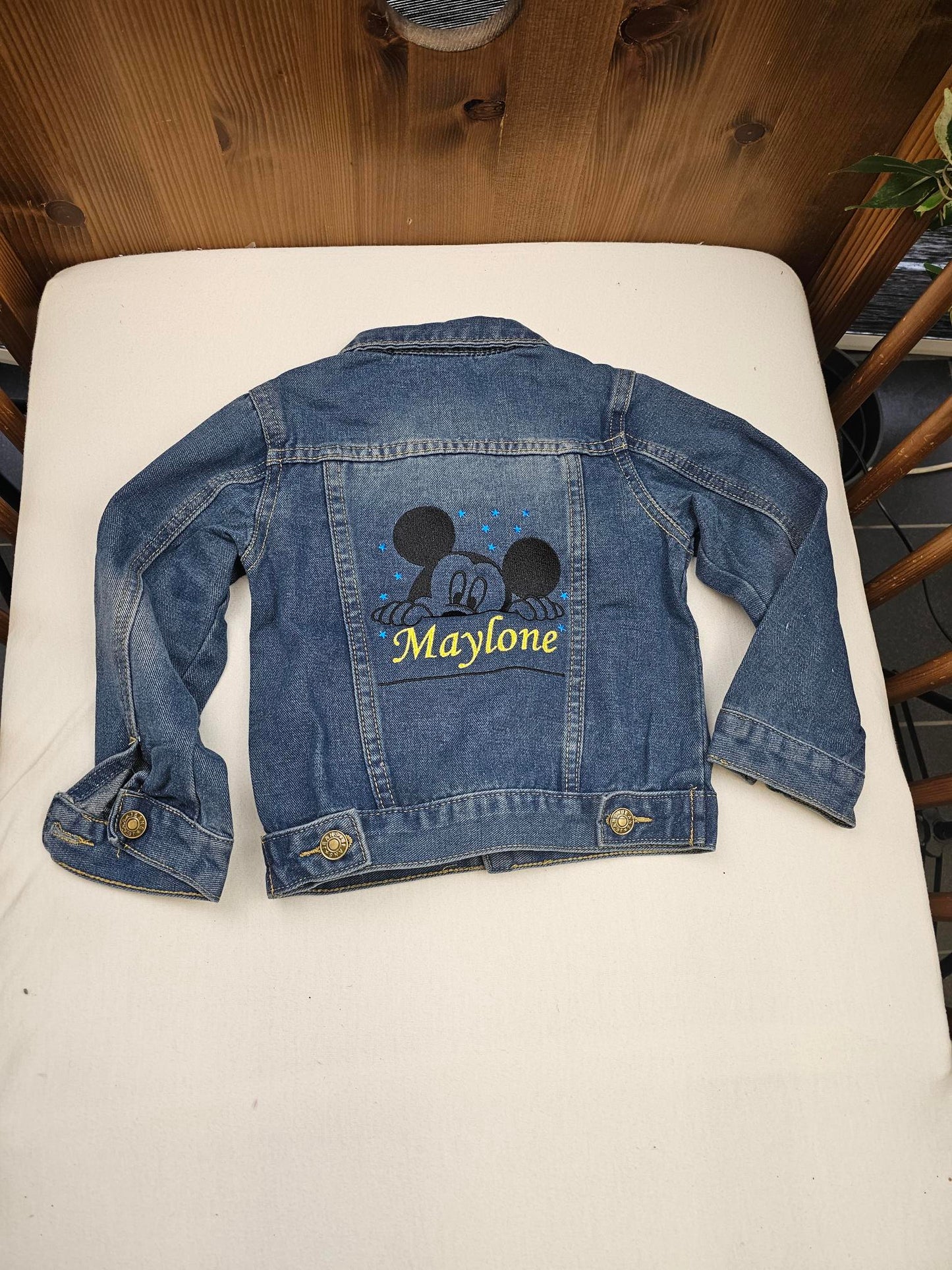 Veste en Jeans Enfant Bleu Foncé | 5-6 ans | Broderie Personnalisée