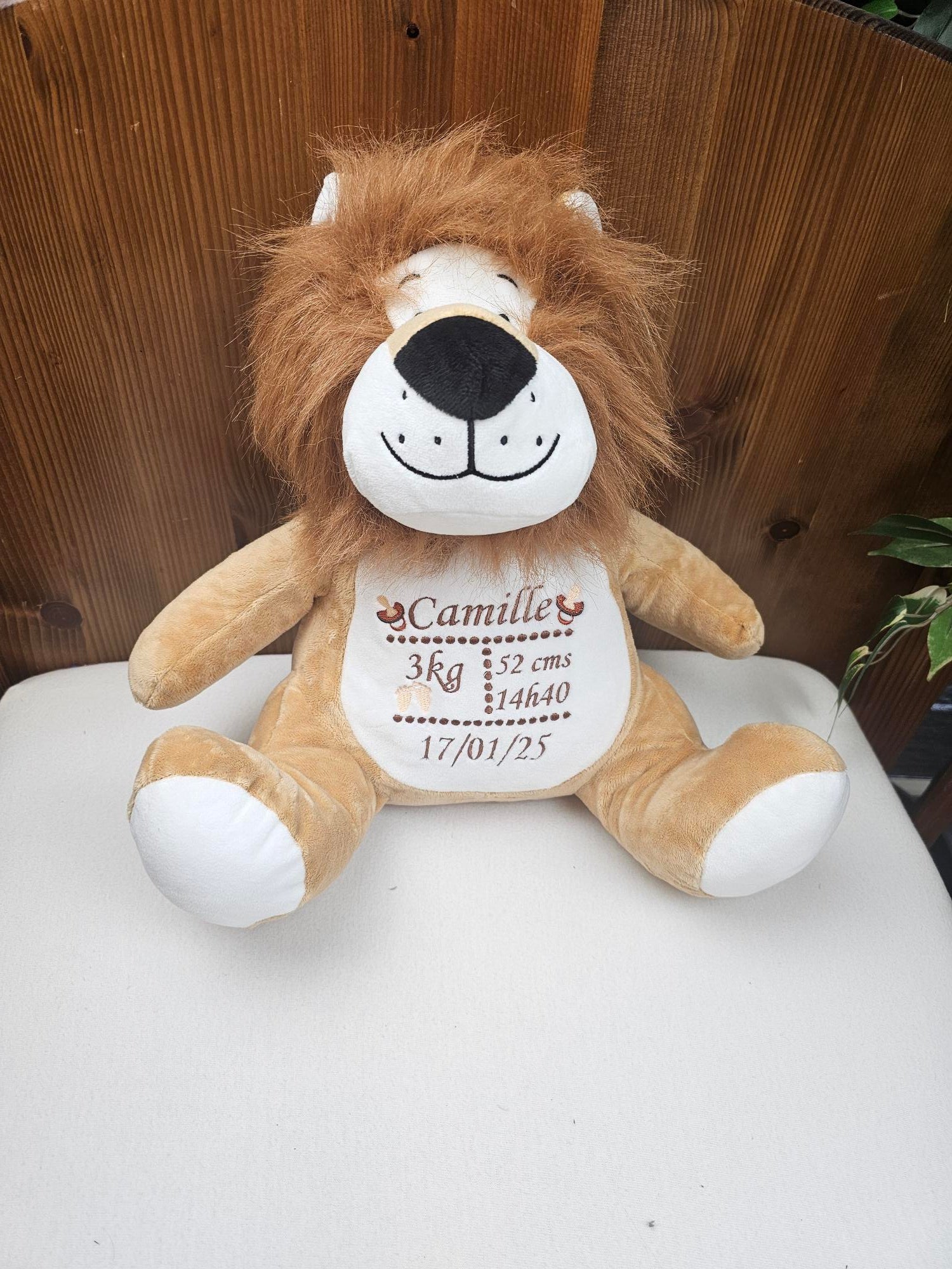 Peluche Mumbles Zippies Brodée | Lion | A personnaliser