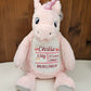 Peluche Mumbles Zippies Brodée | Licorne Rose | A personnaliser