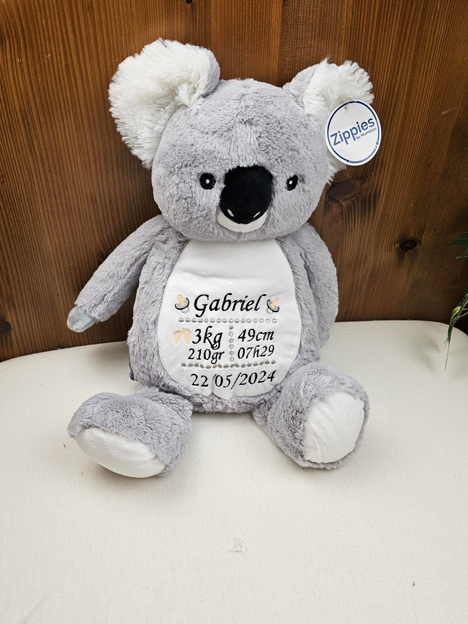 Peluche Mumbles Zippies Brodée | Koala | A personnaliser - Calincaline.be