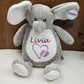 Peluche Mumbles Zippies Brodée | Eléphant | A personnaliser
