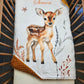 Couverture Plaid Biche Forêt Enchantée | 70cm x 95cm | Minky au choix
