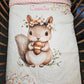 Couverture Plaid Bébé | Ecureuil Noisette | 70cm x 95cm | A Personnaliser