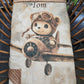 Couverture Plaid Bébé | Teddy Pilote Brun | 70cm x 95cm | A Personnaliser