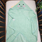Cape de bain Dinosaure Vert Menthe 0-3 ans | 80cm x 80cm | Prénom Brodé