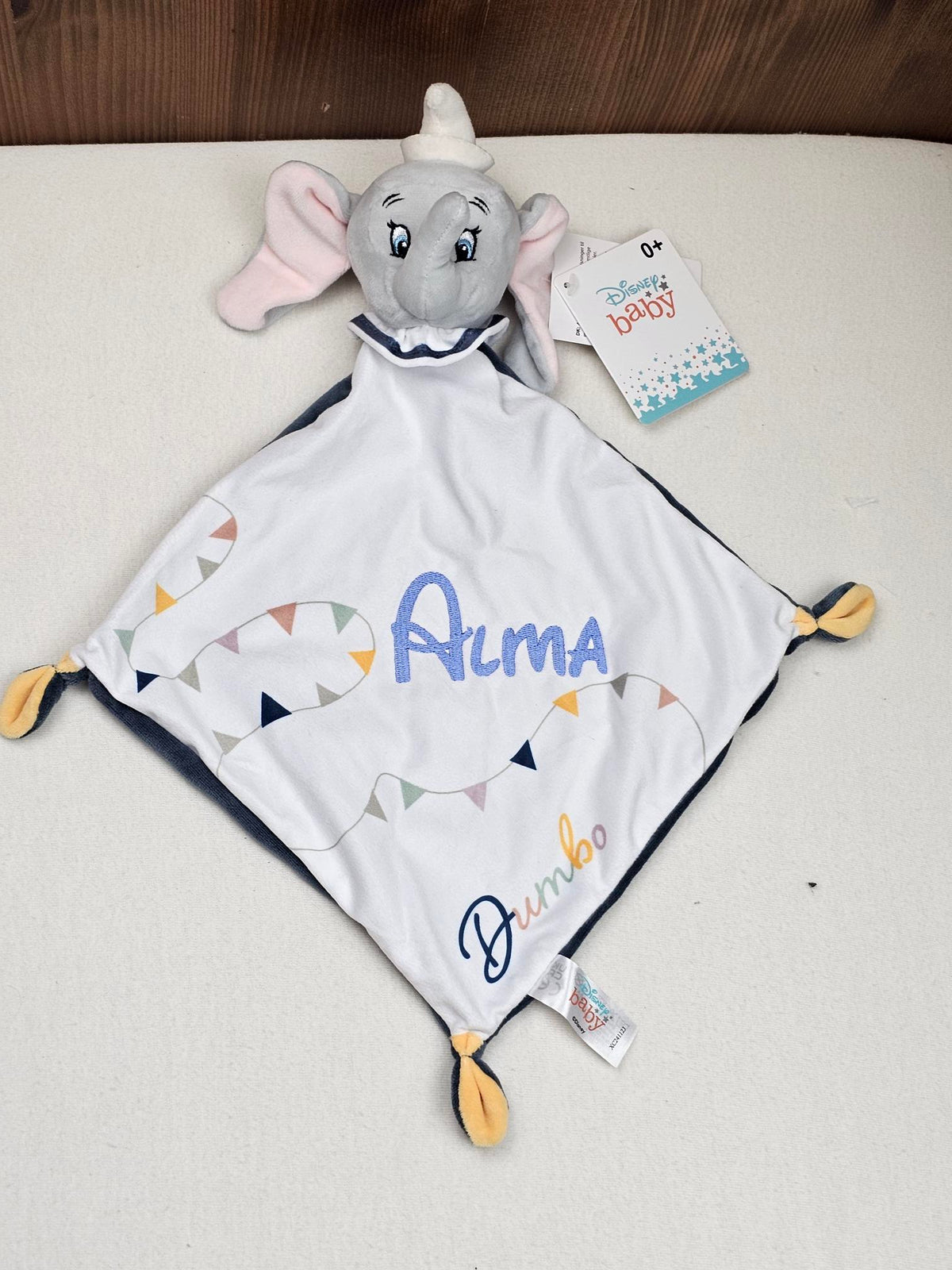 Doudou Disney Bébé Dumbo Cirque | Mouchoir 21cm | A Personnaliser