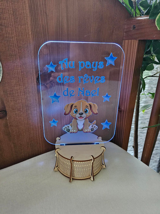 Veilleuse LED 15cm Personnalisée en Couleur | Plexi Rectangle
