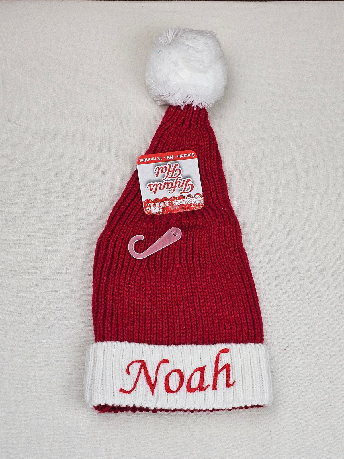 Bonnet de Noël Personnalisé | 0 à 12 mois | Avec Prénom Brodé