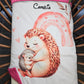 Couverture Plaid Bébé | Maman et Bébé Hérisson | 70cm x 95cm | A Personnaliser